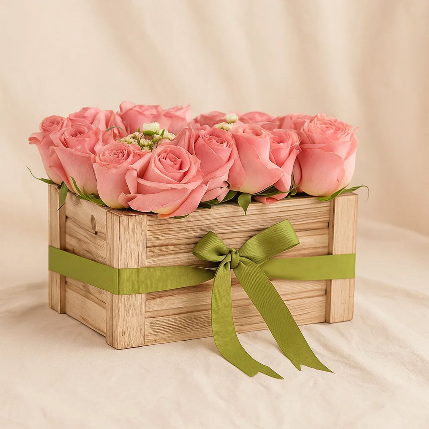 Luminous Acrylic n Rose Crate For Sister