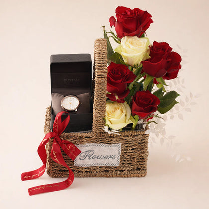 My Heart - Titan Watch with Roses Love Gift For Him