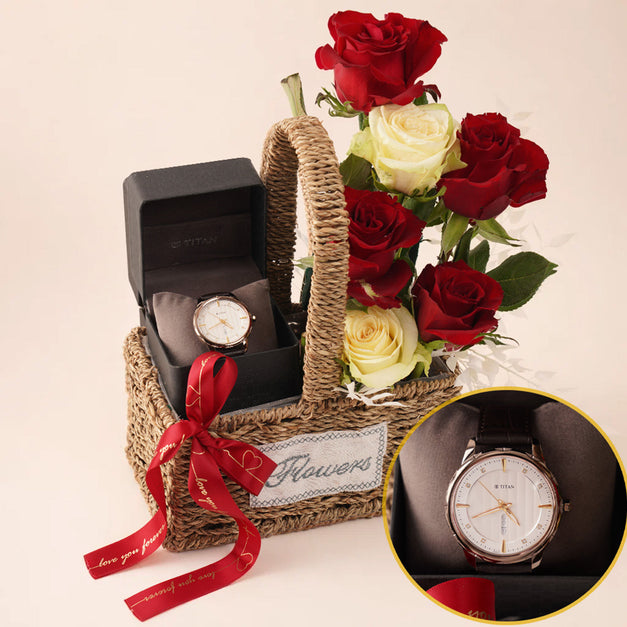 My Heart - Titan Watch with Roses Love Gift For Him
