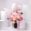 New Baby Girl Bloom Vase with Balloons