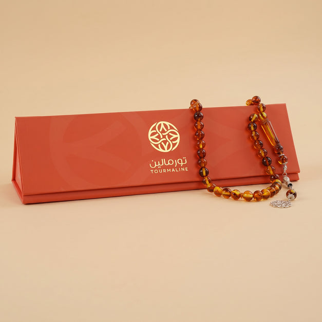 Tourmalin Amber Beads
