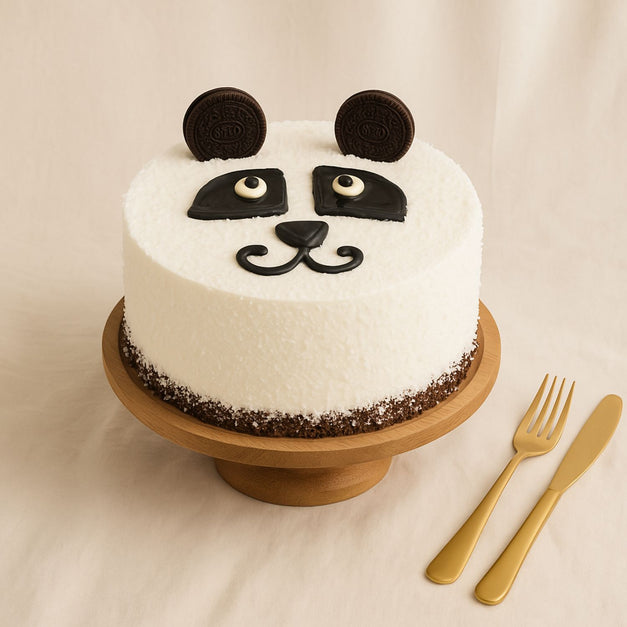 Cute Panda Face Kids Cake