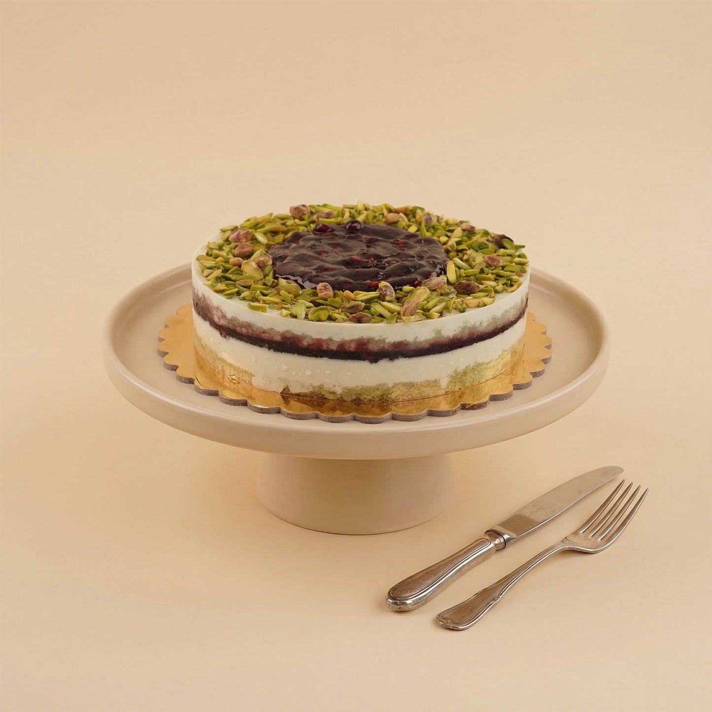 Pistachio Raspberry Cheesecake