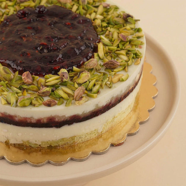 Pistachio Raspberry Cheesecake