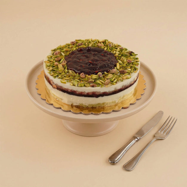 Pistachio Raspberry Cheesecake