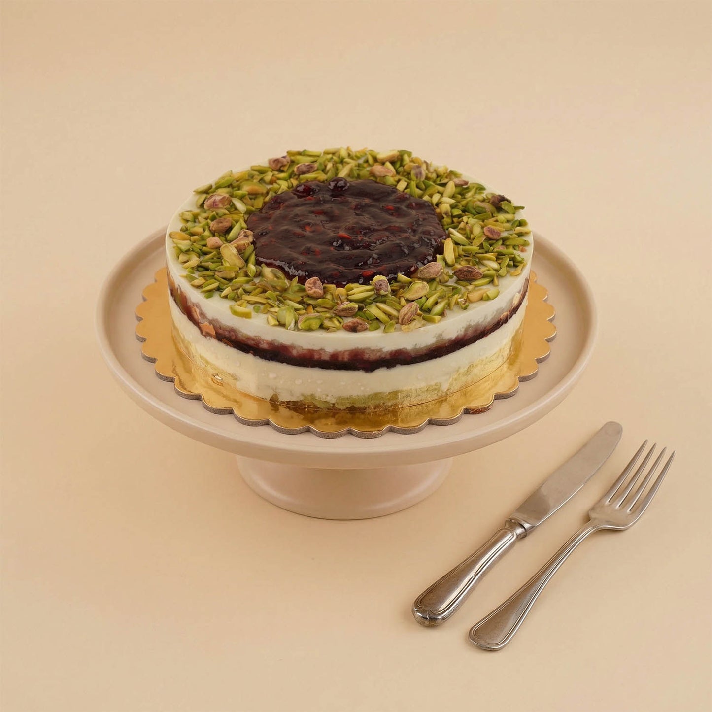 Pistachio Raspberry Cheesecake