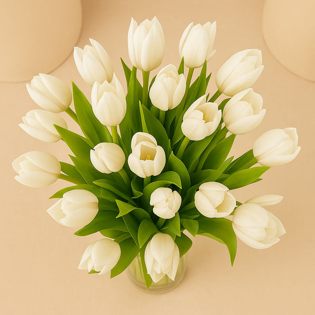 Pure Serenity White Tulip Vase