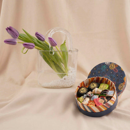 Purple Tulip n Venchi Chocolate Gift Box