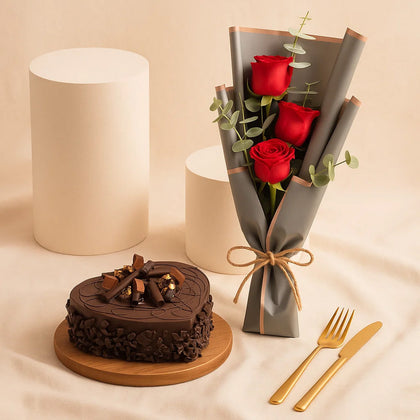 Heart-shaped Chocolate Chips Cake