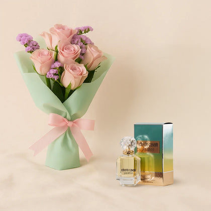 Roberto Cavalli Paradiso Perfume For Her n Flower Bouquet
