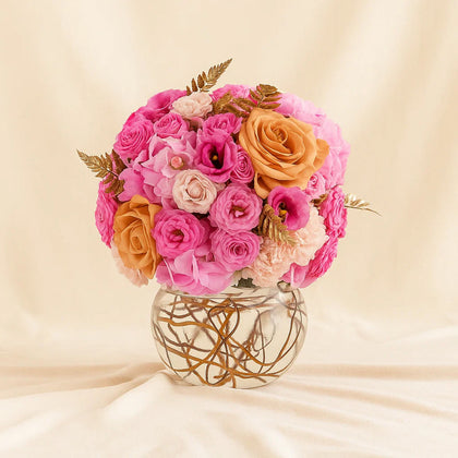Sunset in Bloom Rose Vase