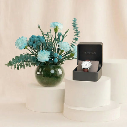 Titan Sapphire Men's Watch n Flower Vase