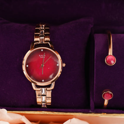 Titan Watch & Bracelet with Forever Roses