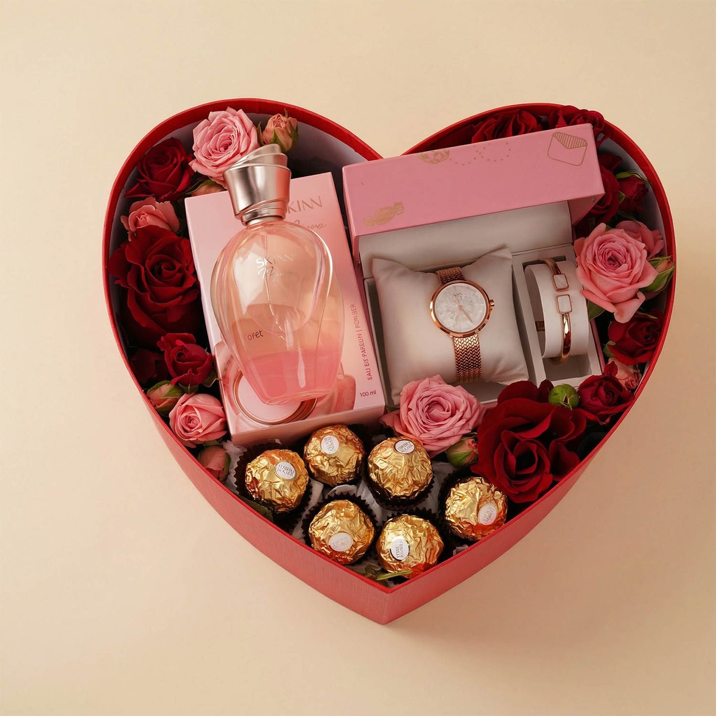 Titan Women Set  with Flowers & SKINN Perfume