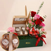 Togetherness - Titan Couple Watches & Love Flowers 