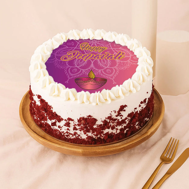 Velvet Joy Diwali Cake