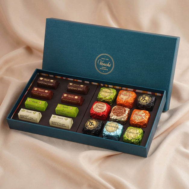 Venchi Luxury Chocolate n Orange Flower Box