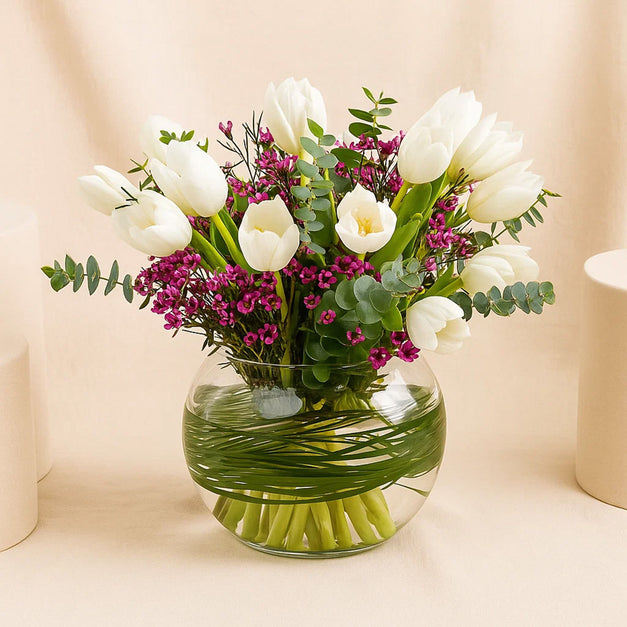 White Topaz Tulip Vase