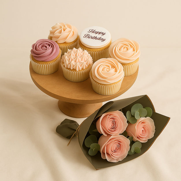 Yummy Vanilla Birthday Cupcakes