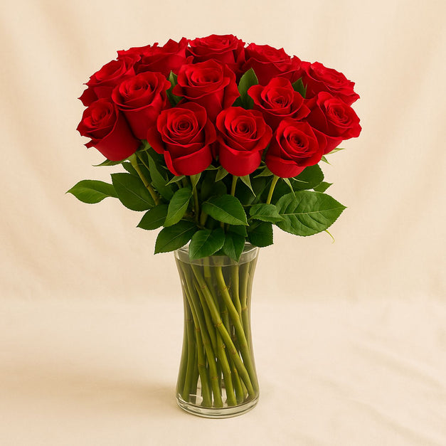 Zahia | Romantic Red Roses Vase