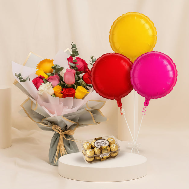 Mixed Color Flower Bouquet