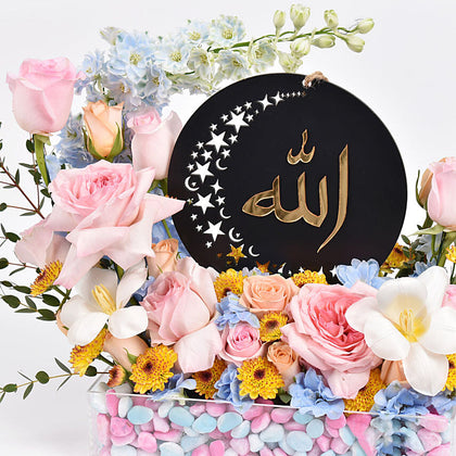 Da'awat | Colorful Flowers With  Decorative Stones