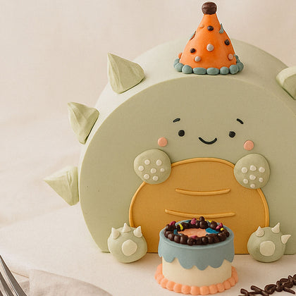 Happy Wishes Dinosaur Kids Cake
