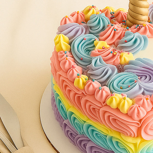 Heart Shape Unicorn Cake For Kids