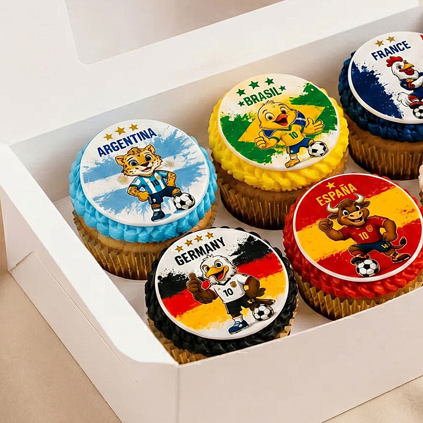 World Cup Football Chocolate Cupcakes