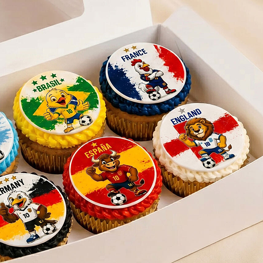 World Cup Football Chocolate Cupcakes