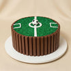 Football Stadium Chocolate Cake with KitKat Fingers