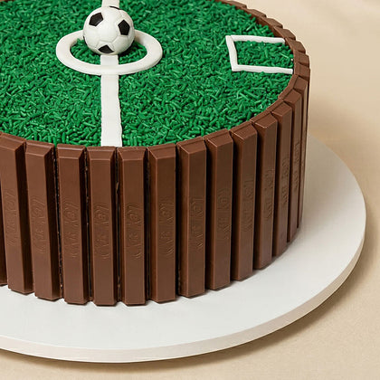 Football Stadium Chocolate Cake with KitKat Fingers