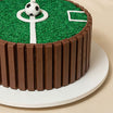 Football Stadium Chocolate Cake with KitKat Fingers
