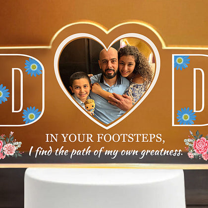 Customized Table Photo Lamp For Dad 