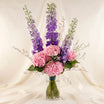 Graceful Delphinium n Hydrangea Vase