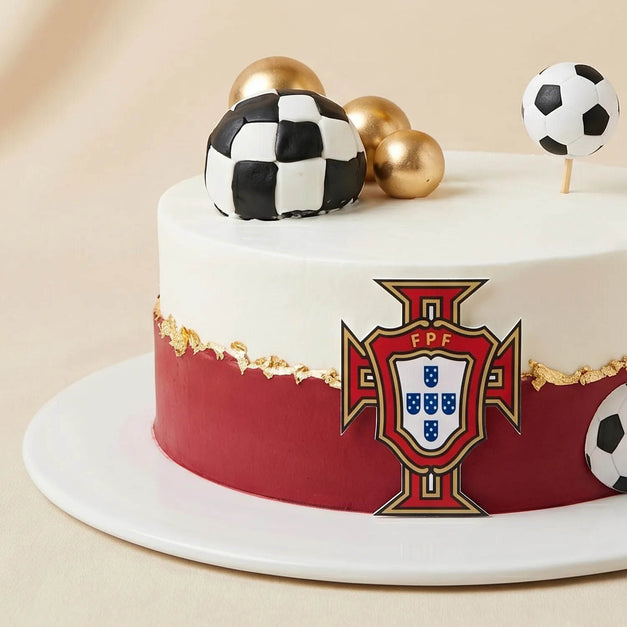 Portugal Football Team Chocolate Birthday Cake