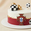 Portugal Football Team Chocolate Birthday Cake