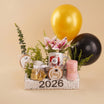 Pink Lily Women Graduation Gift Hamper n Balloons