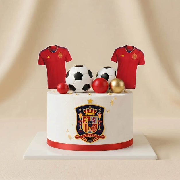 Spain Football Team Chocolate Birthday Cake