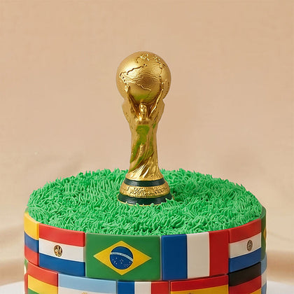 World Cup and Flags Chocolate Cake