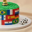 World Cup and Flags Chocolate Cake